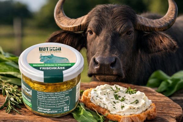 Büffel Frischkäse mit Bärlauch