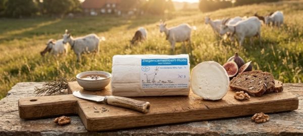 Ziegencamembert-Rolle natur