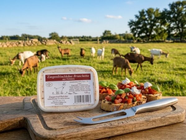 Ziegenfrischkäse Bruschetta